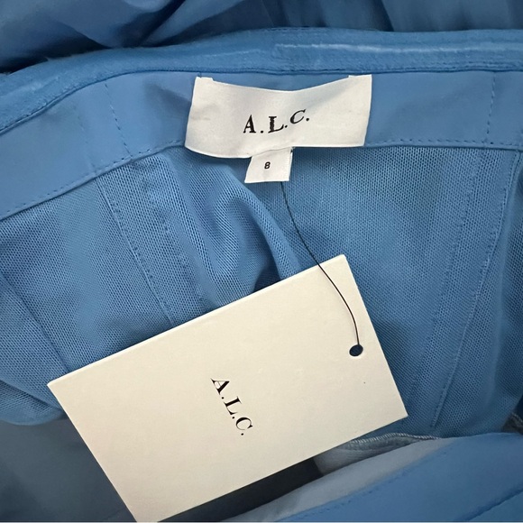 NEW NWT A.L.C. Wynn Strapless Flowy Maxi Dress In Coastal Blue - Picture 8 of 10